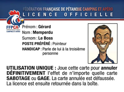 Licence Gérard Menperdu